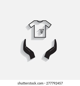 dirty shirt vector icon