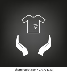 dirty shirt vector icon
