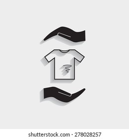 dirty shirt vector icon