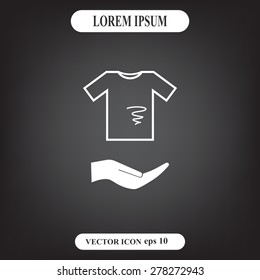dirty shirt vector icon