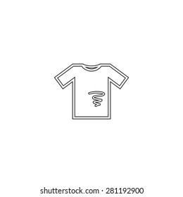 dirty shirt vector icon