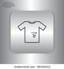 dirty shirt vector icon