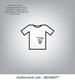 dirty shirt vector icon