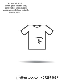 dirty shirt vector icon
