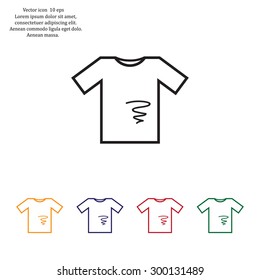dirty shirt vector icon