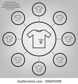 dirty shirt vector icon