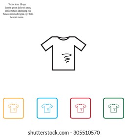 dirty shirt vector icon