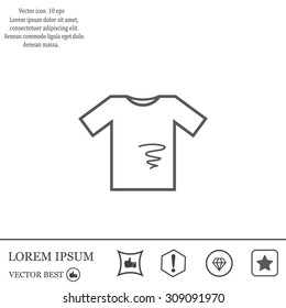 dirty shirt vector icon