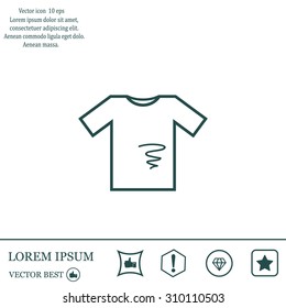 dirty shirt vector icon