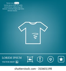 dirty shirt vector icon