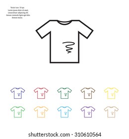 dirty shirt vector icon