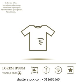 dirty shirt vector icon