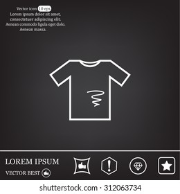 dirty shirt vector icon