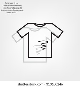 dirty shirt vector icon