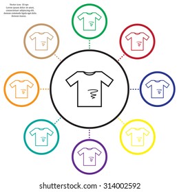 dirty shirt vector icon