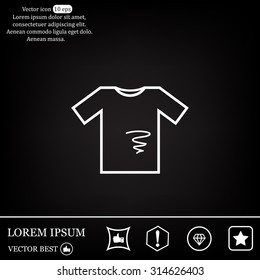 dirty shirt vector icon