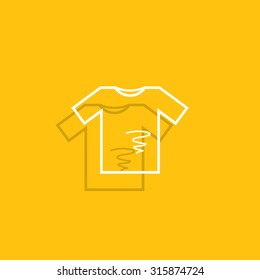 dirty shirt vector icon