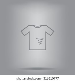 dirty shirt vector icon