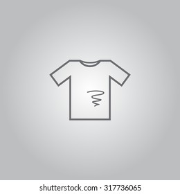dirty shirt vector icon