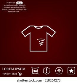 dirty shirt vector icon
