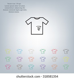 dirty shirt vector icon