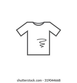 dirty shirt vector icon