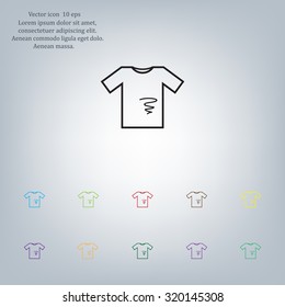 dirty shirt vector icon