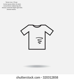 dirty shirt vector icon