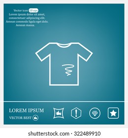 dirty shirt vector icon