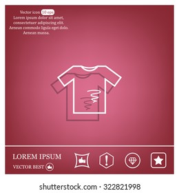 dirty shirt vector icon
