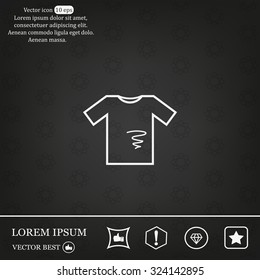 dirty shirt vector icon