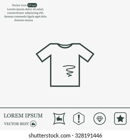 dirty shirt vector icon