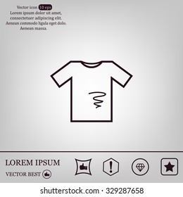 dirty shirt vector icon