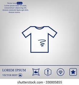 dirty shirt vector icon