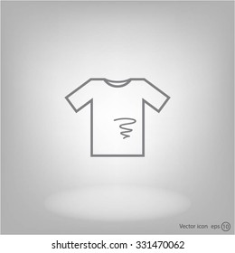 dirty shirt vector icon