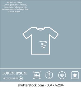 dirty shirt vector icon
