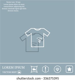dirty shirt vector icon