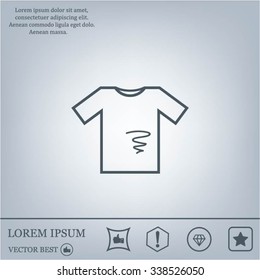 dirty shirt vector icon