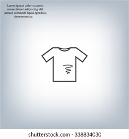 dirty shirt vector icon