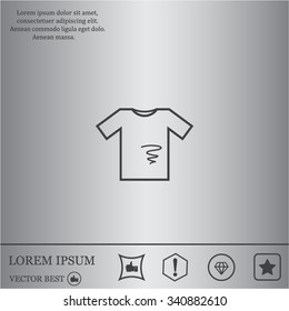 dirty shirt vector icon