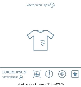 dirty shirt vector icon