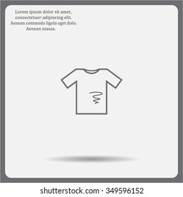 dirty shirt vector icon