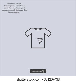 dirty shirt vector icon
