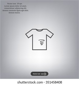 dirty shirt vector icon