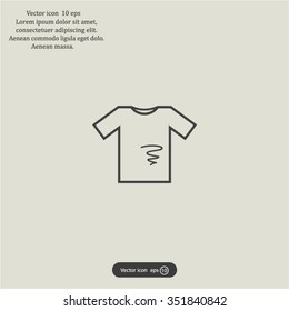 dirty shirt vector icon