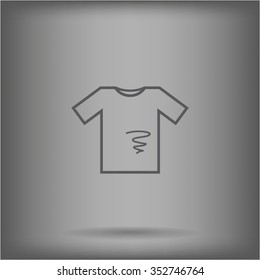 dirty shirt vector icon