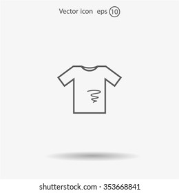 dirty shirt vector icon