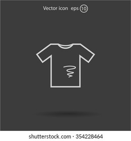 dirty shirt vector icon