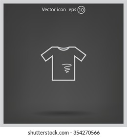 dirty shirt vector icon