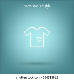 dirty shirt vector icon